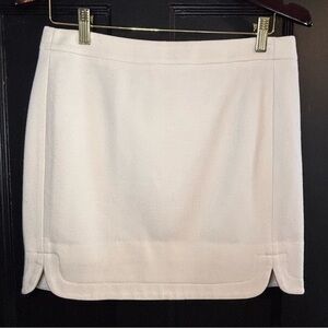 J Crew Wool Mini skirt off white/cream EUC lined size 6 EUC